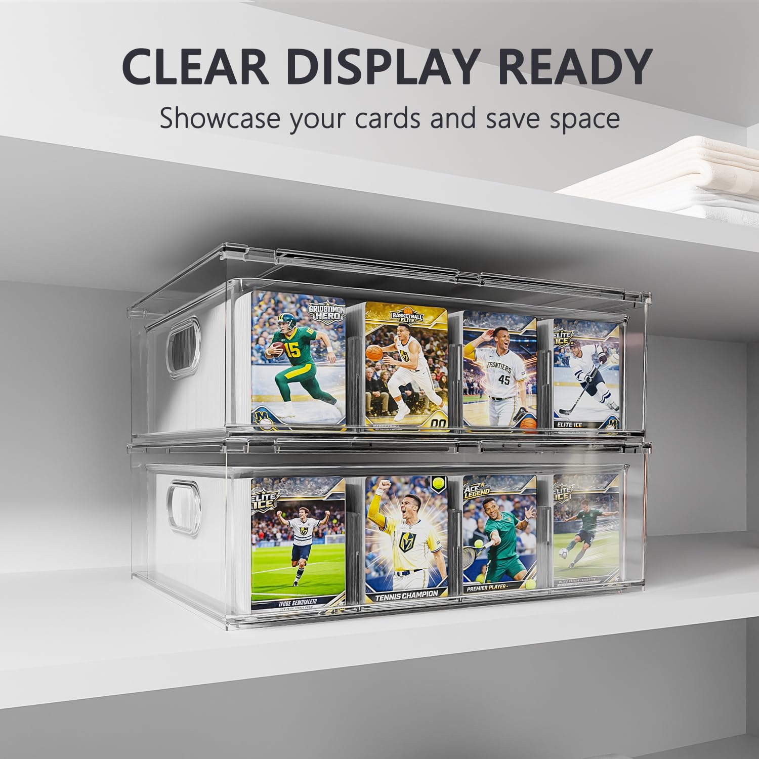 BluBrk storage inserts keep cards upright and gaps filled for tidy storage.