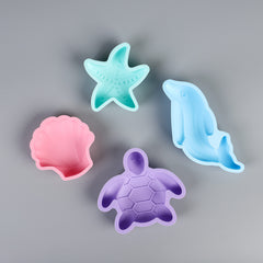 BLUE GINKGO sea turtle mold promotes imaginative sand play sessions