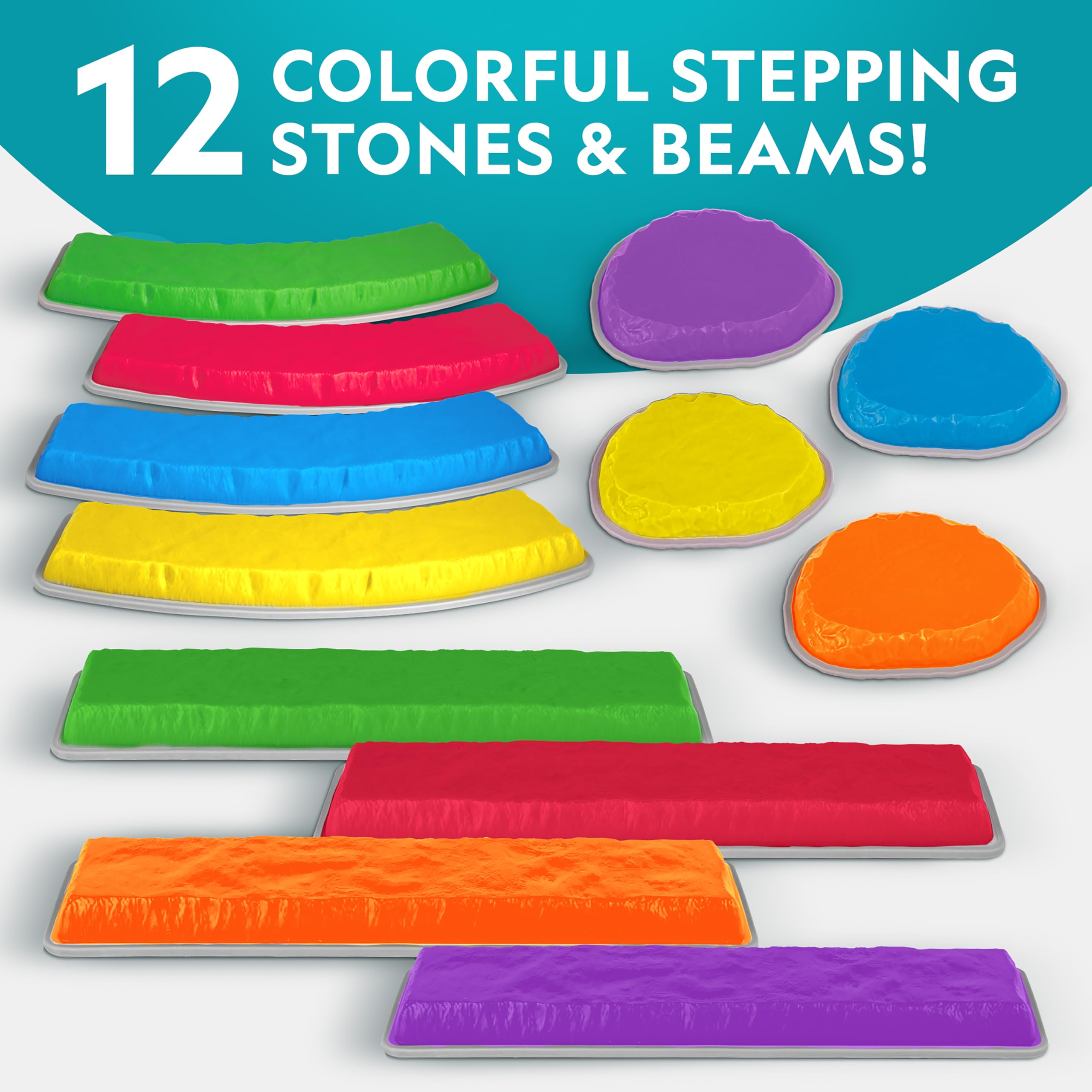 Blue Marble straight balance beams for linear obstacle routes.