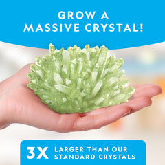 Blue Marble Glow-in-the-dark crystal display for nighttime learning and wonder.