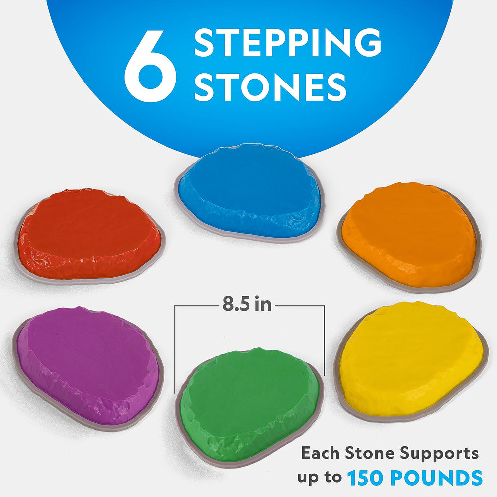 Blue Marble stepping stones in bright colors used for indoor or outdoor play.