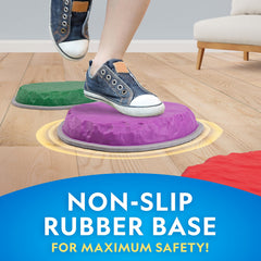 Blue Marble NATIONAL GEOGRAPHIC stepping stones show textured surfaces for secure footing.