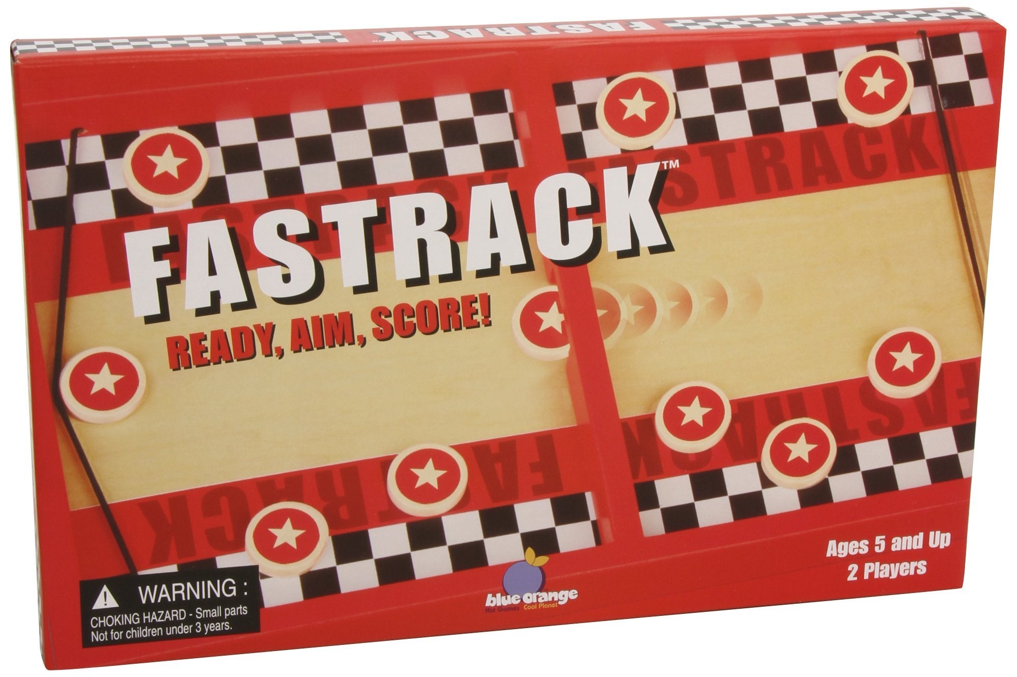 Blue Orange Fastrack wooden track ready for fast, precise disc play.