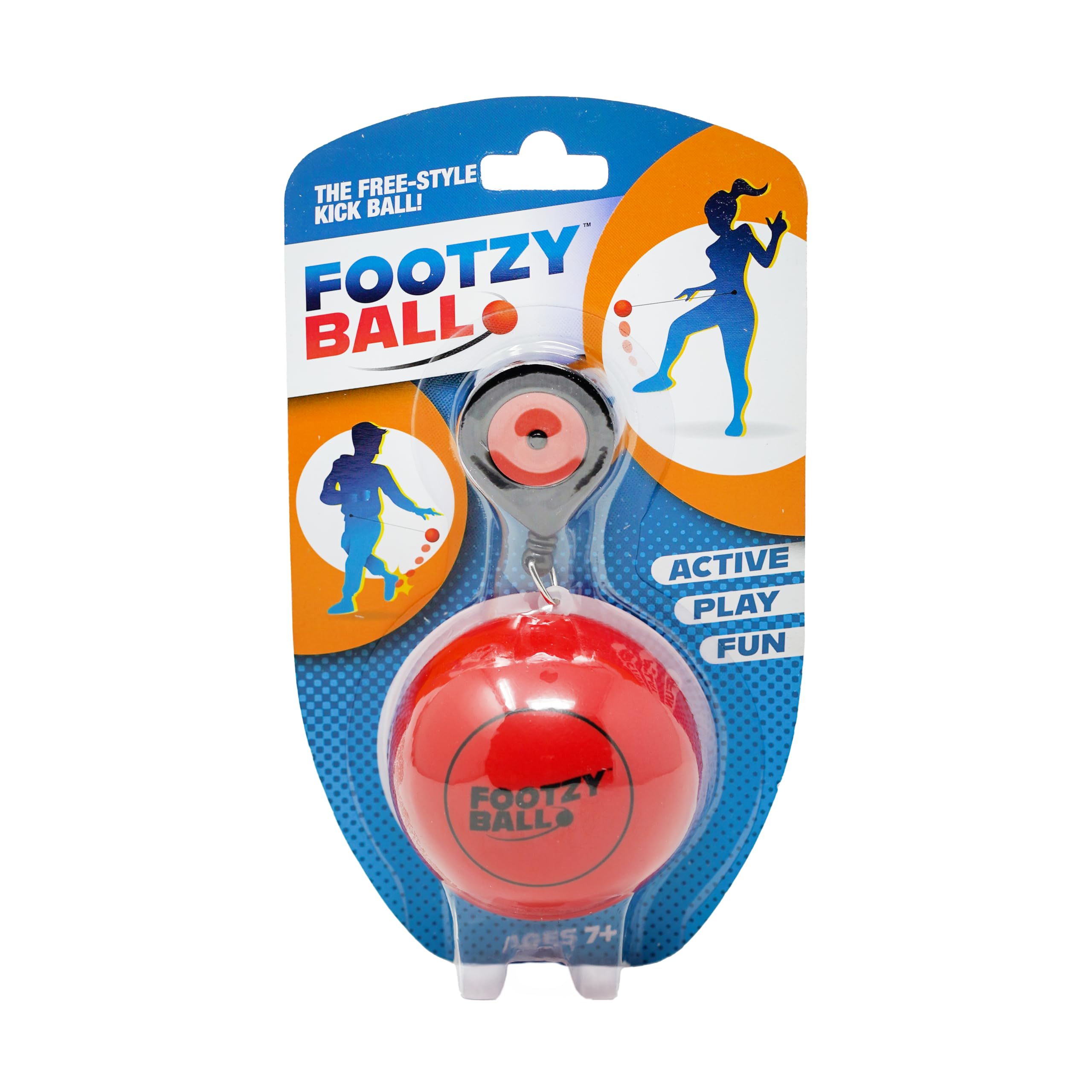 Blue Orange FootzyBall balance training in action to improve footwork and coordination.