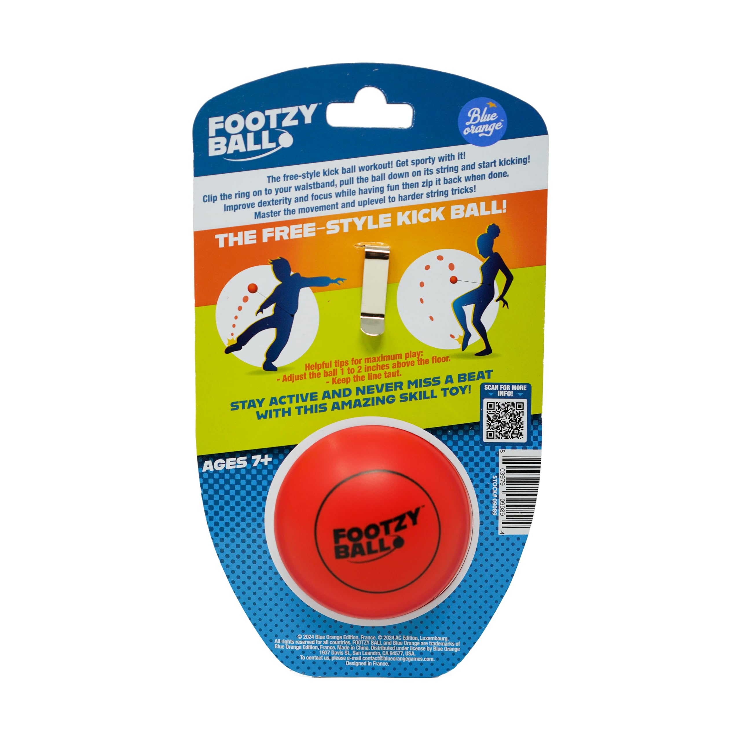 Blue Orange FootzyBall improves focus and dexterity during solo play sessions.