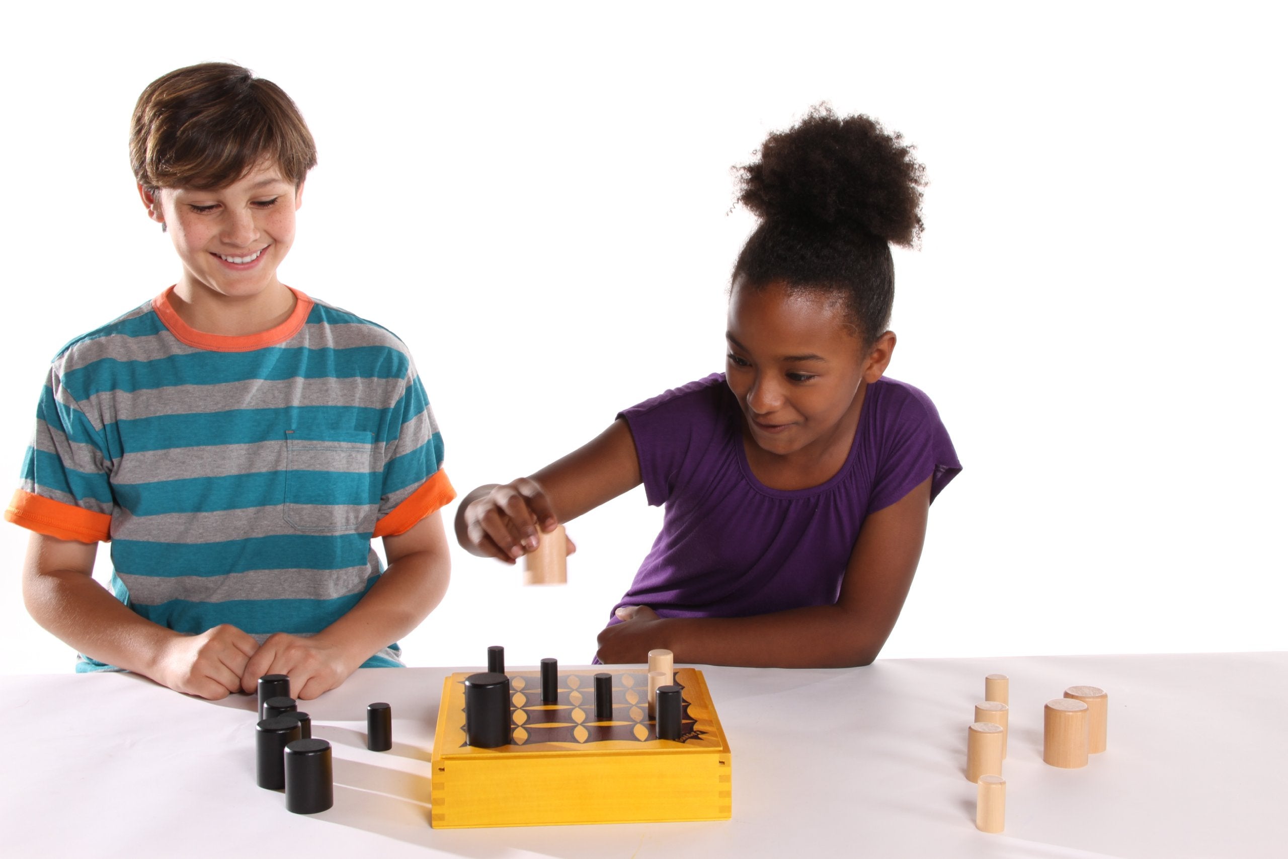 Blue Orange Gobblet on coffee table; attractive display and quick family fun.