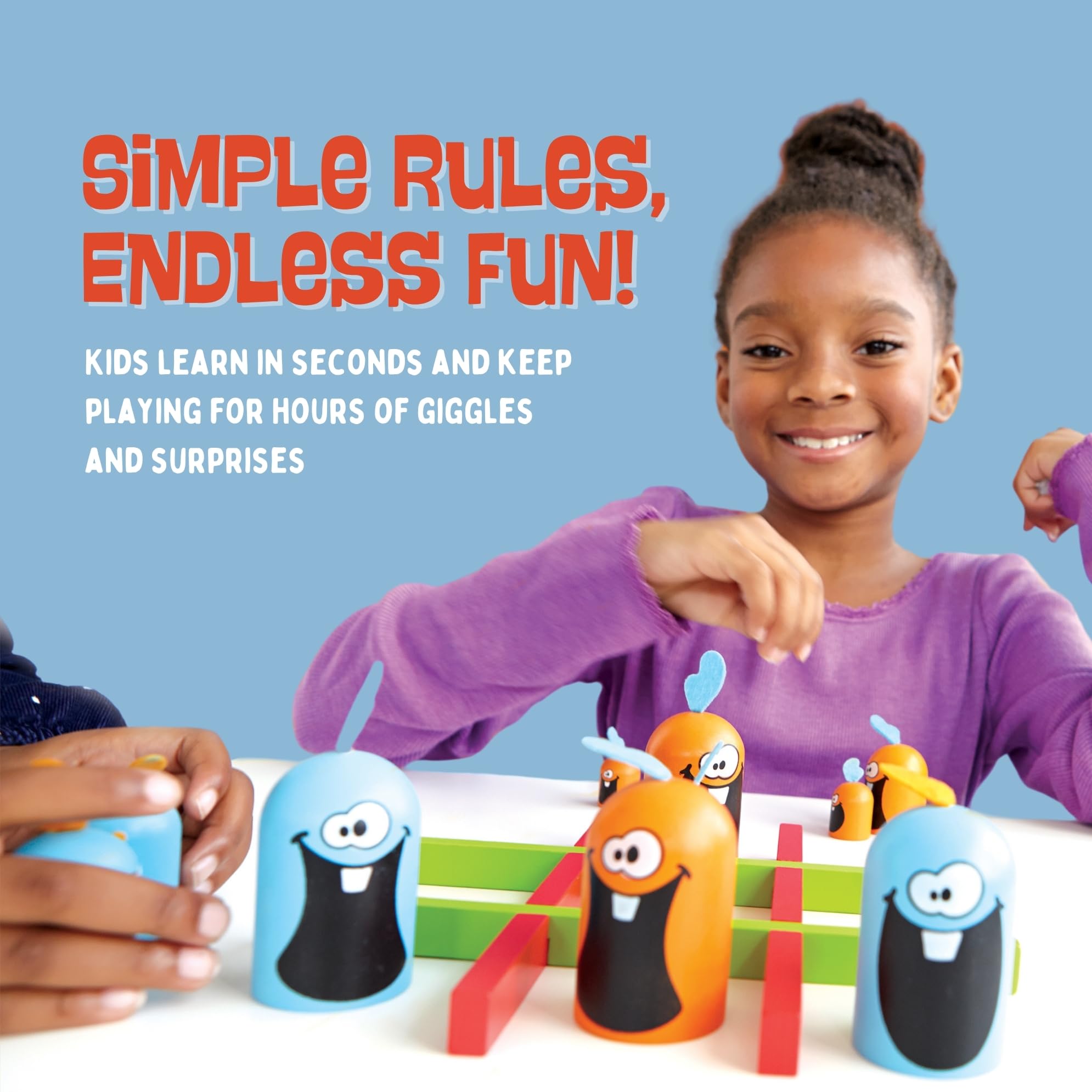 Blue Orange Gobblet Gobblers colorful board sparks visual appeal during family challenges