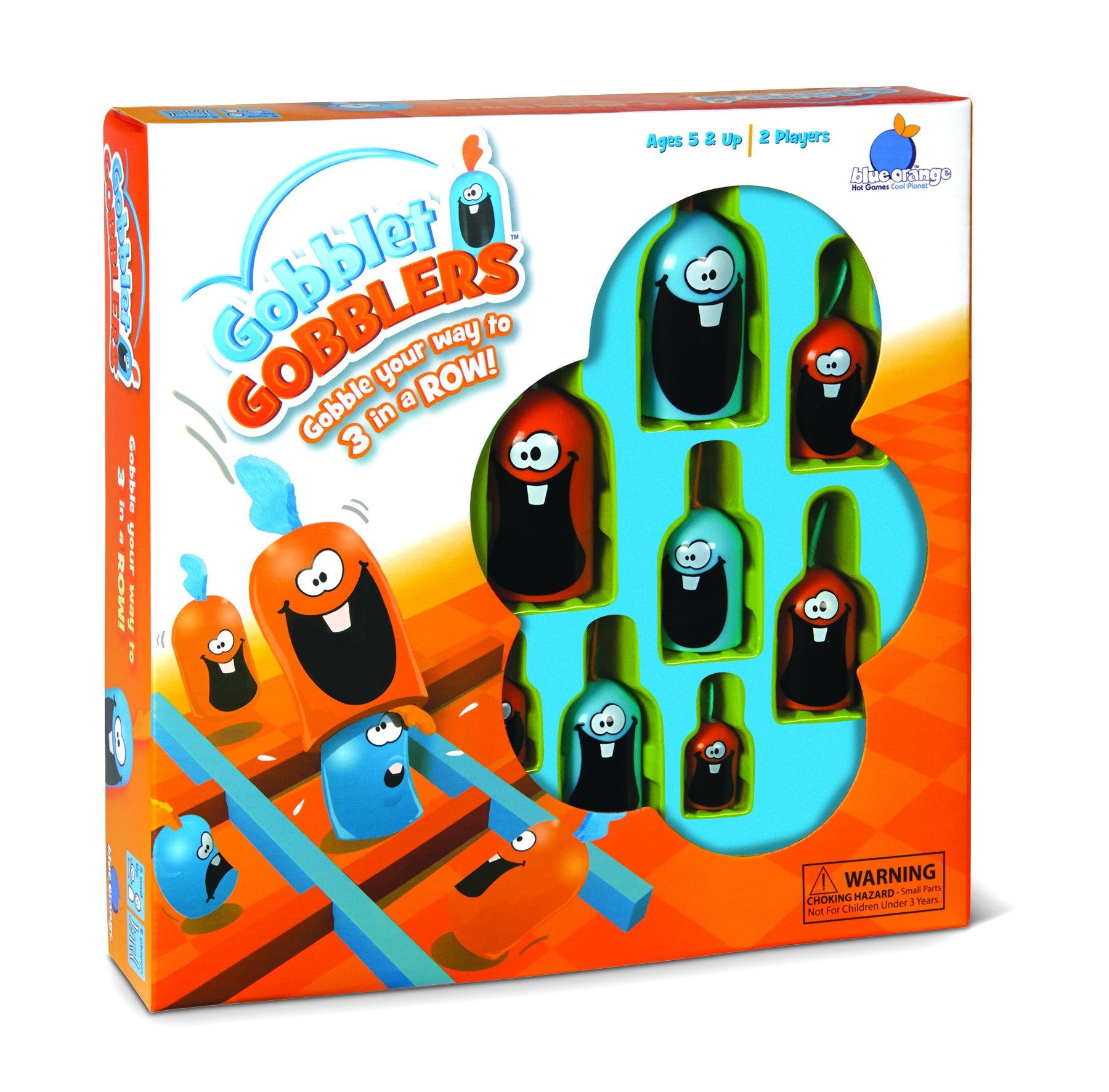 Blue Orange Gobblet Gobblers grid demonstrates strategic play for family game night