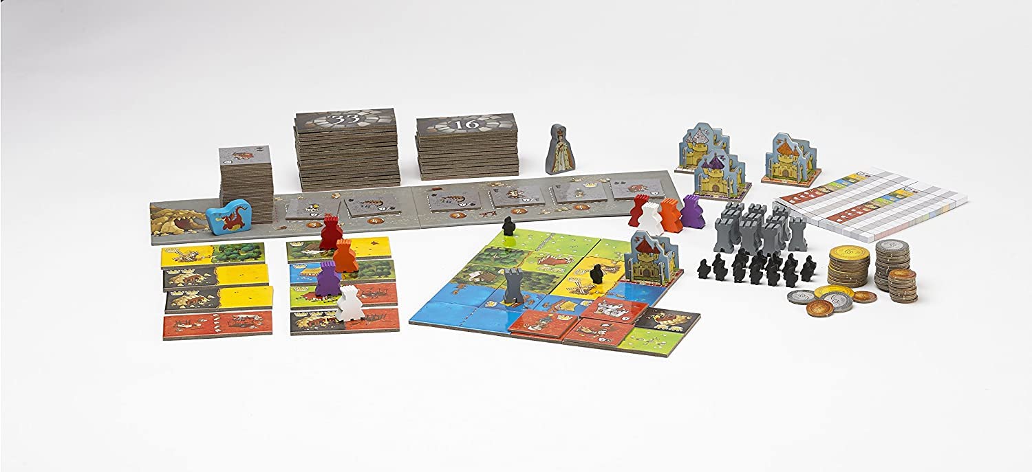 Blue Orange Queendomino dragon tile highlights risk and challenge