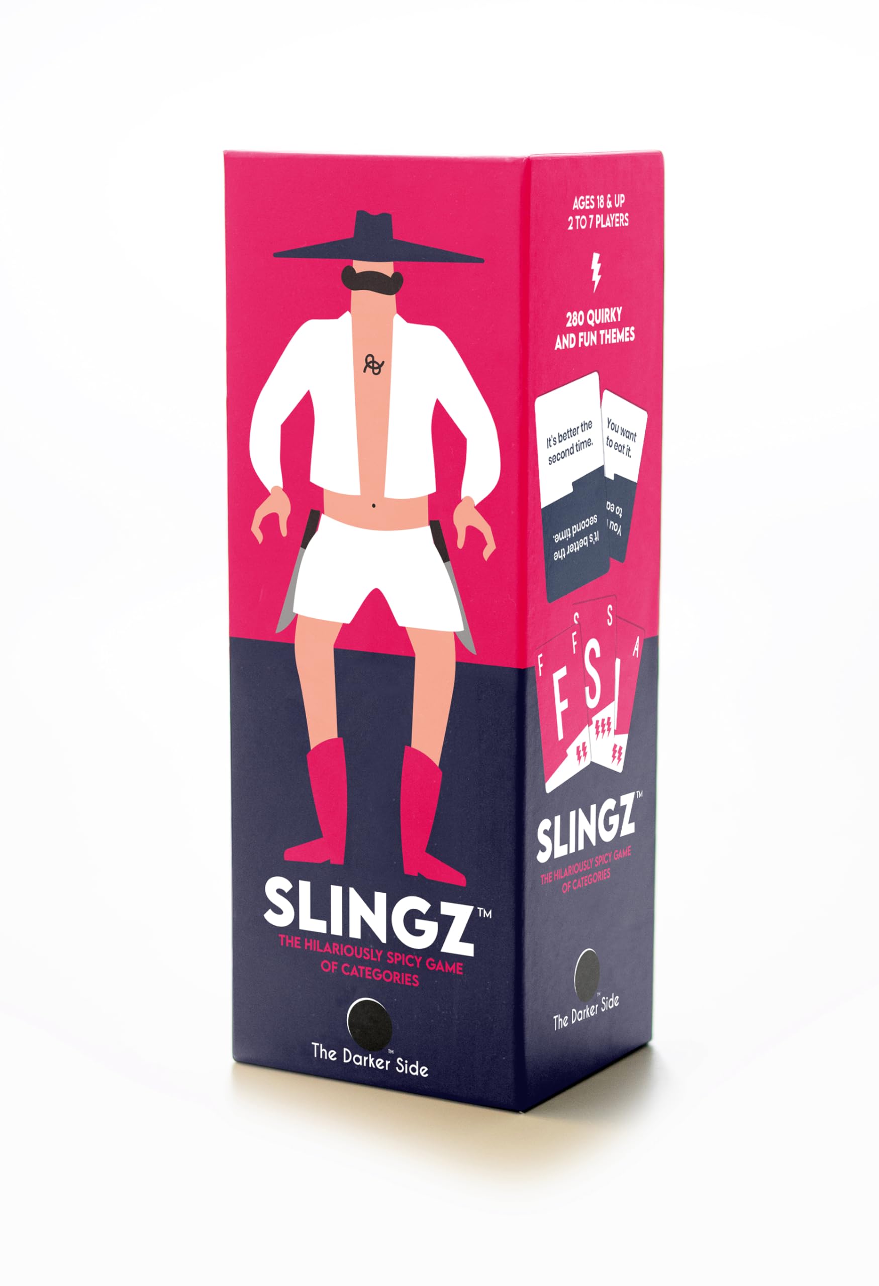 Blue Orange Slingz game cover, perfect for a lively party night.