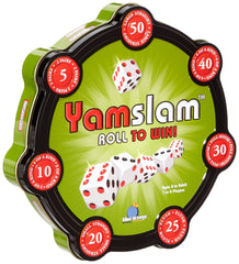 Blue Orange Yamslam dice roll showcasing quick strategy and family fun