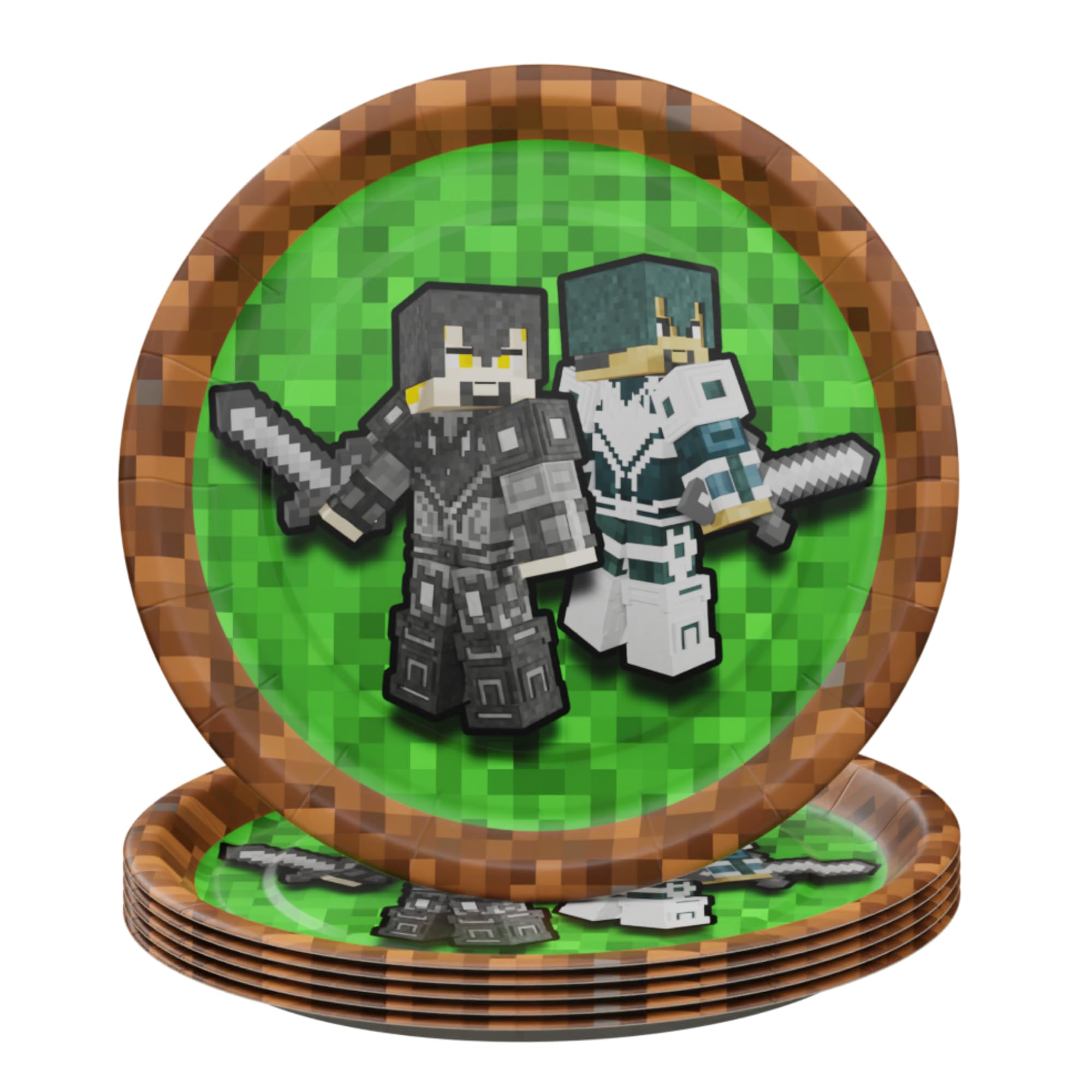 Blue Orchards Pixel Warrior set coordinates with pixel miner and adventure themes.