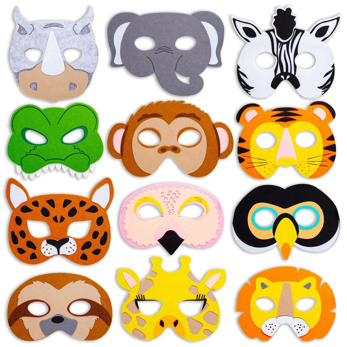 BLUE PANDA monkey face mask for kids, ideal for dress-up and jungle parties