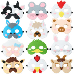 Blue Panda cow felt mask for playful dress-up and party activities.