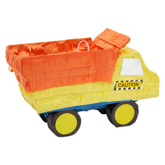 Blue Panda dump truck pinata as a dessert-table centerpiece at kids' party