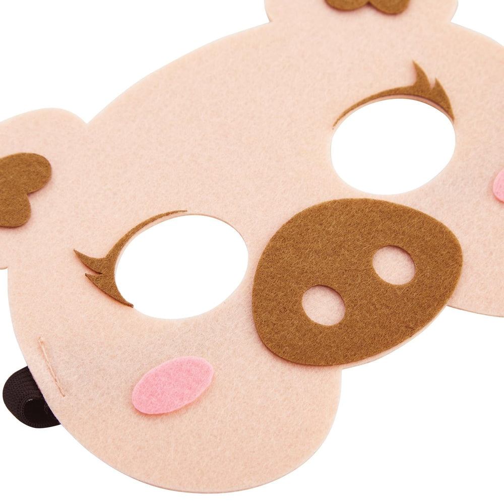 Blue Panda llama felt mask fun for safari or farm party pretend play.