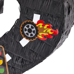 Blue Panda Number 2 Race Car Pinata dimension 16-5-x-11-85-x-3-inches