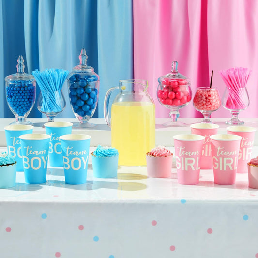 Blue Panda 12oz pink blue cups suitable for hot or cold drinks