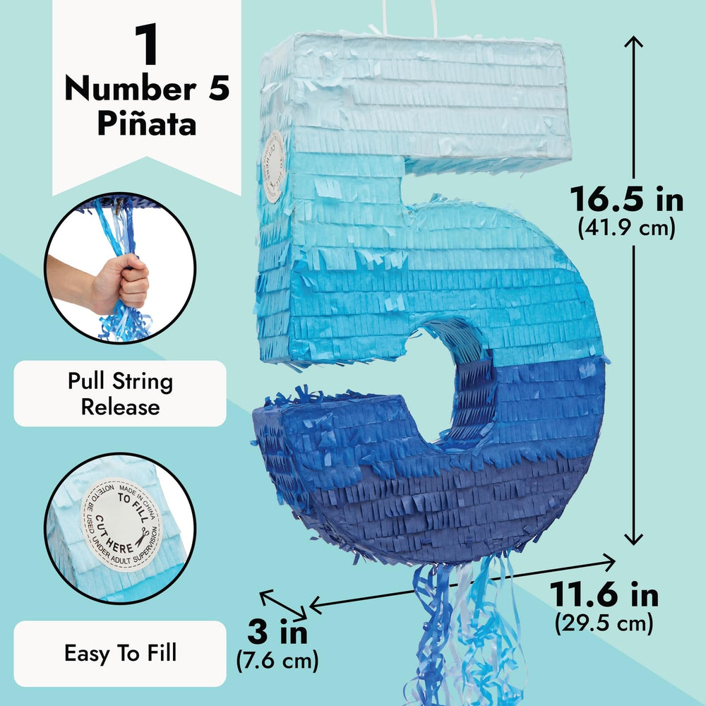 BLUE PANDA pinata filling hole shows easy top access for candy