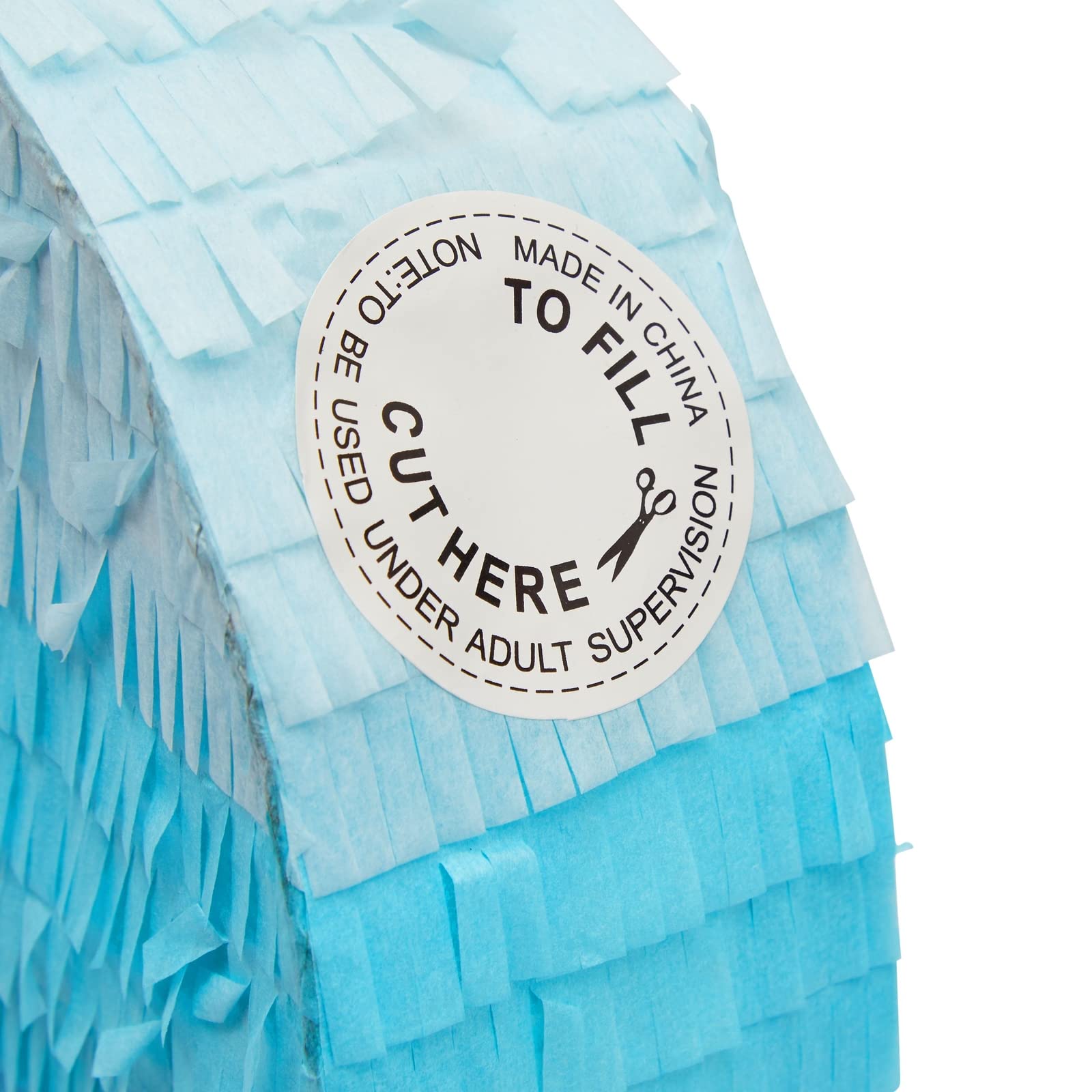 BLUE PANDA pinata includes hanging loop for simple setup