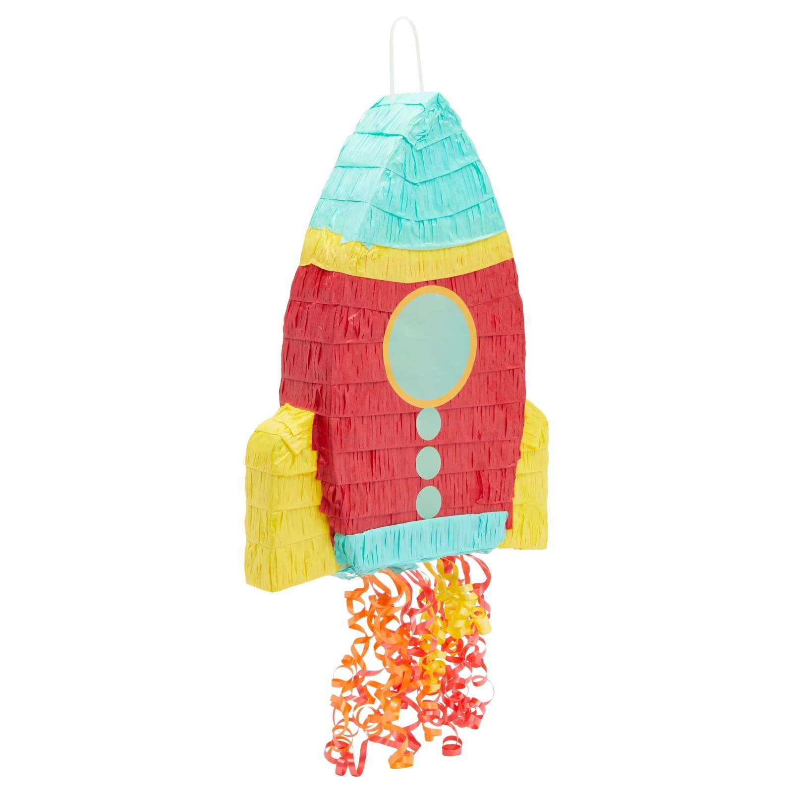 Blue Panda rocket pinata candies inside ready for a surprise reveal.