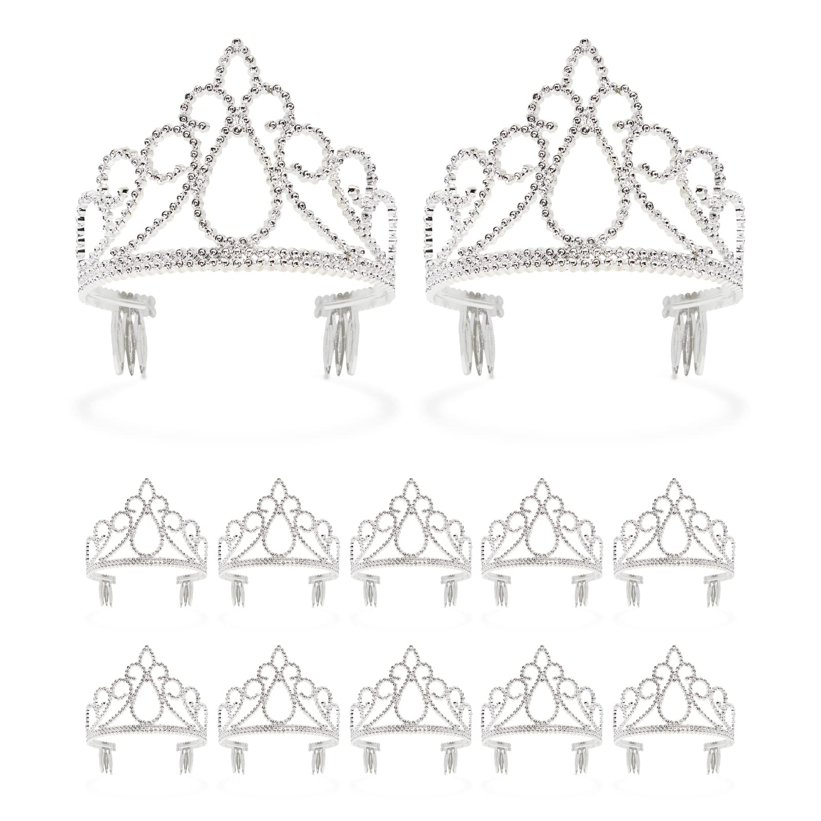 Blue Panda tiara flower girl option in silver for weddings