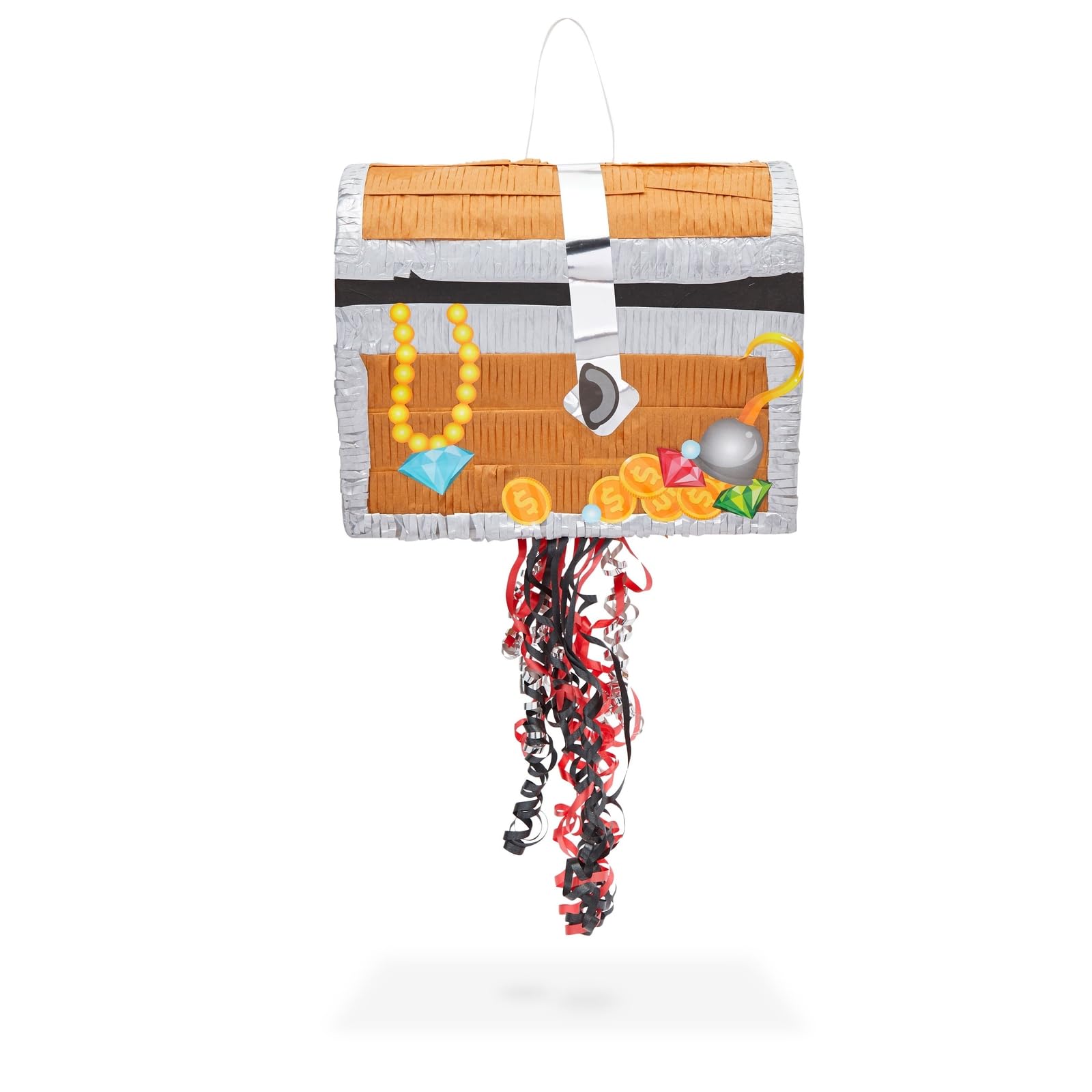 Blue Panda treasure pinata filled with candy ready for a fun reveal moment.