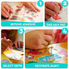 Blue Squid Easy Diamond Art for Kids with no glue required.