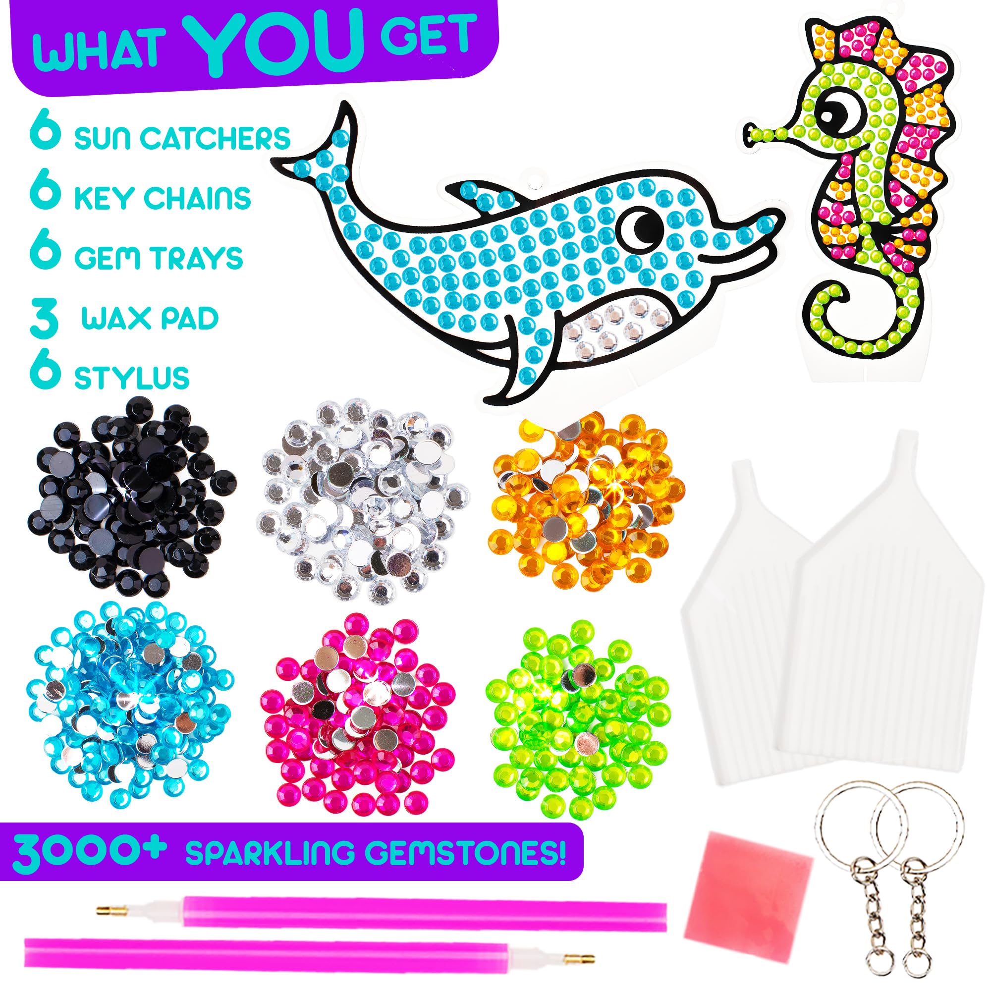 Blue Squid Keychains and suncatchers add wearable sparkle and décor.