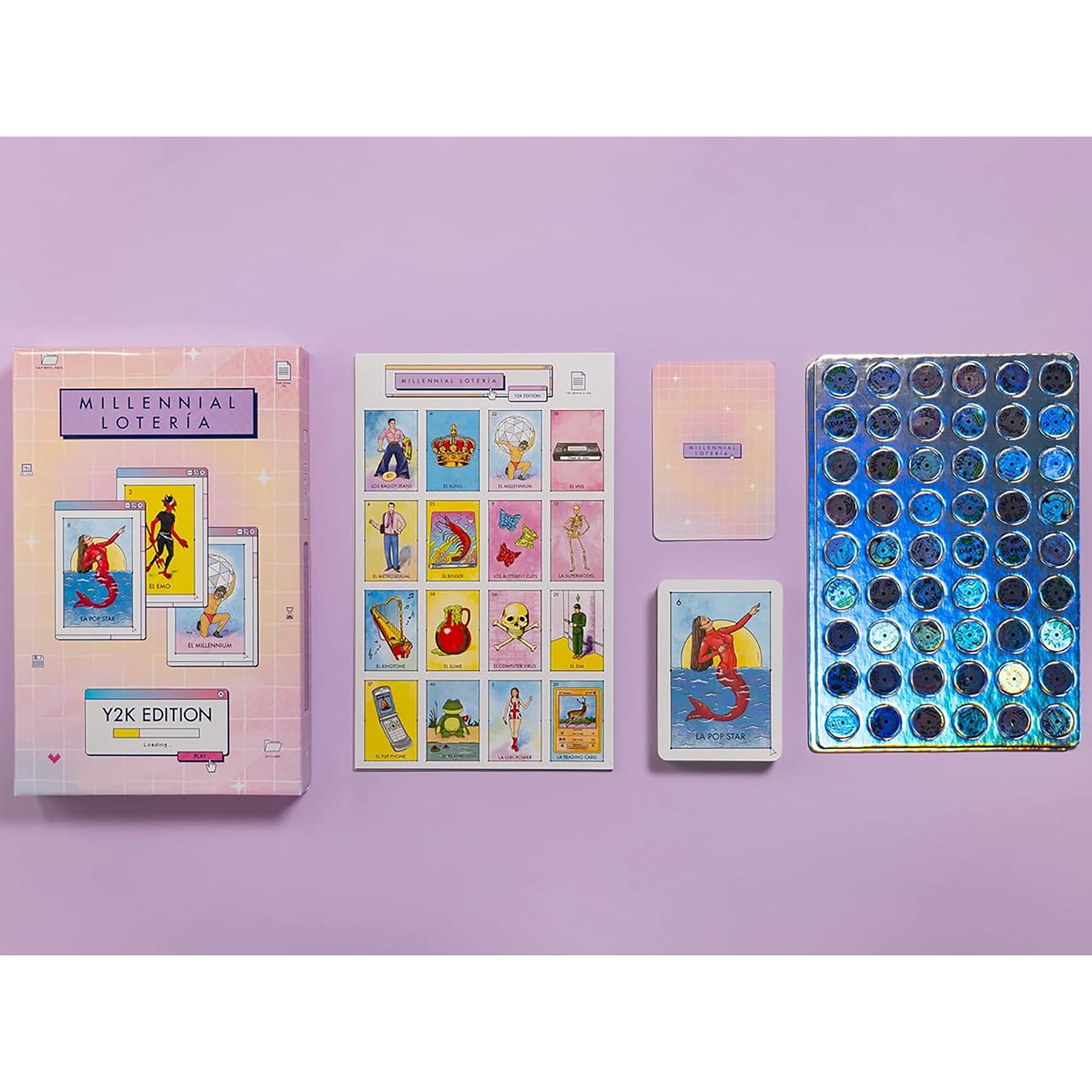 Blue Star Press Millennial Lotería Y2K boy band card sparks group laughter