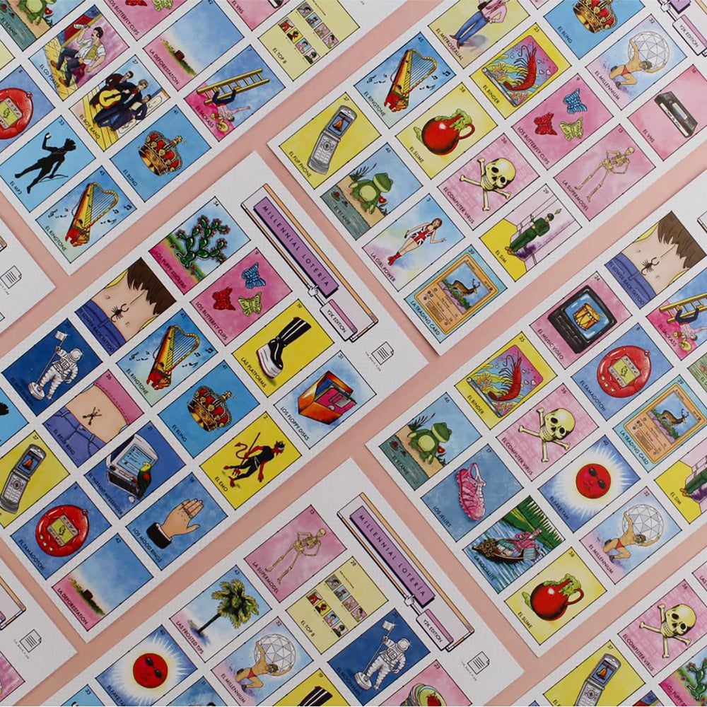 Blue Star Press Millennial Lotería Y2K lunchables card sparks party nostalgia
