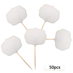 BLUE TOP buffet labels double-sided for clear item labeling at events