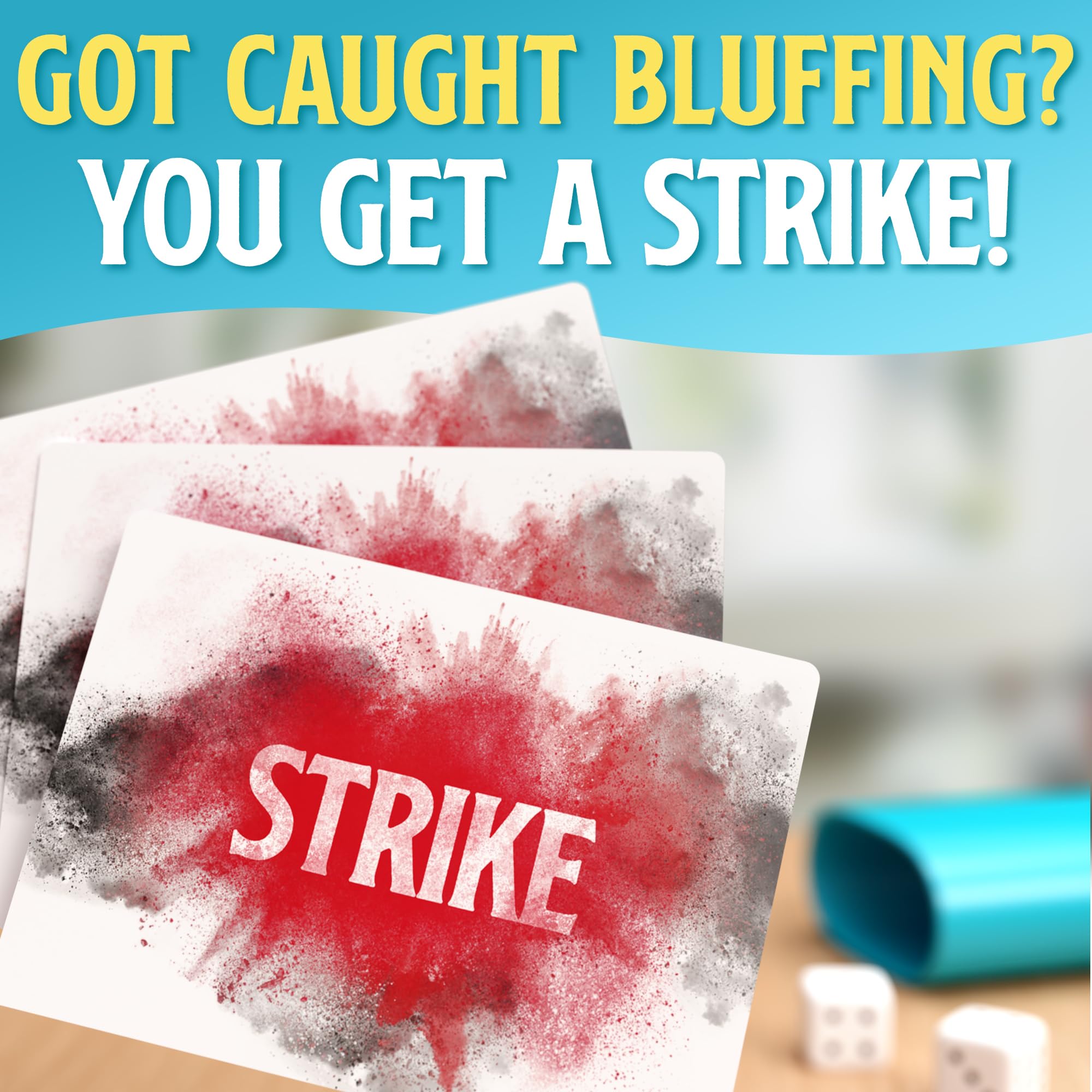 Blue Wasatch Bamboozled family game night moment with kids and adults.