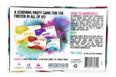 Blue Wasatch Bamboozled gift packaging signals a cheerful party game.