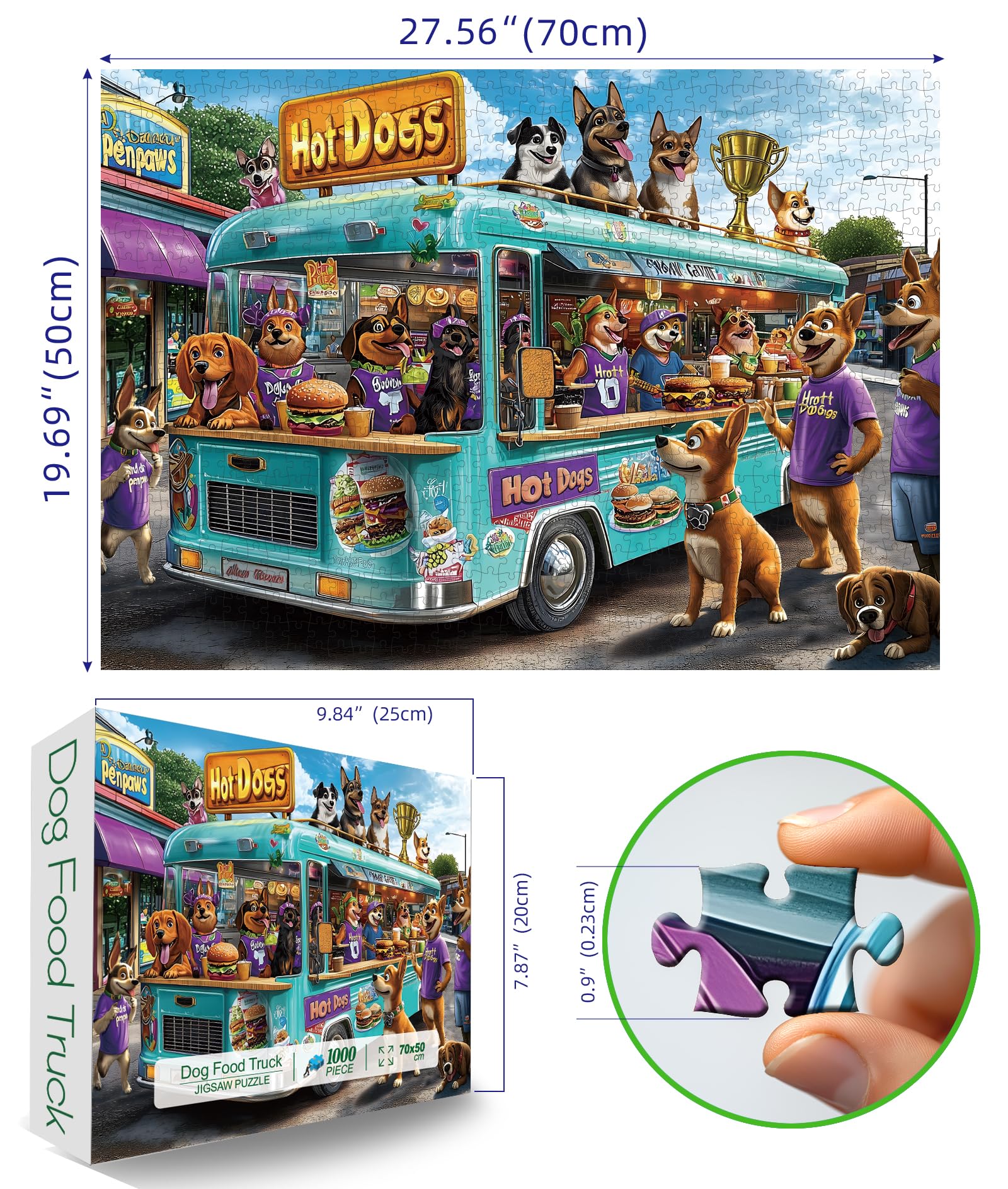 Blueforest cartoon dogs street scene; playful characters encourage imagination and mindfulness