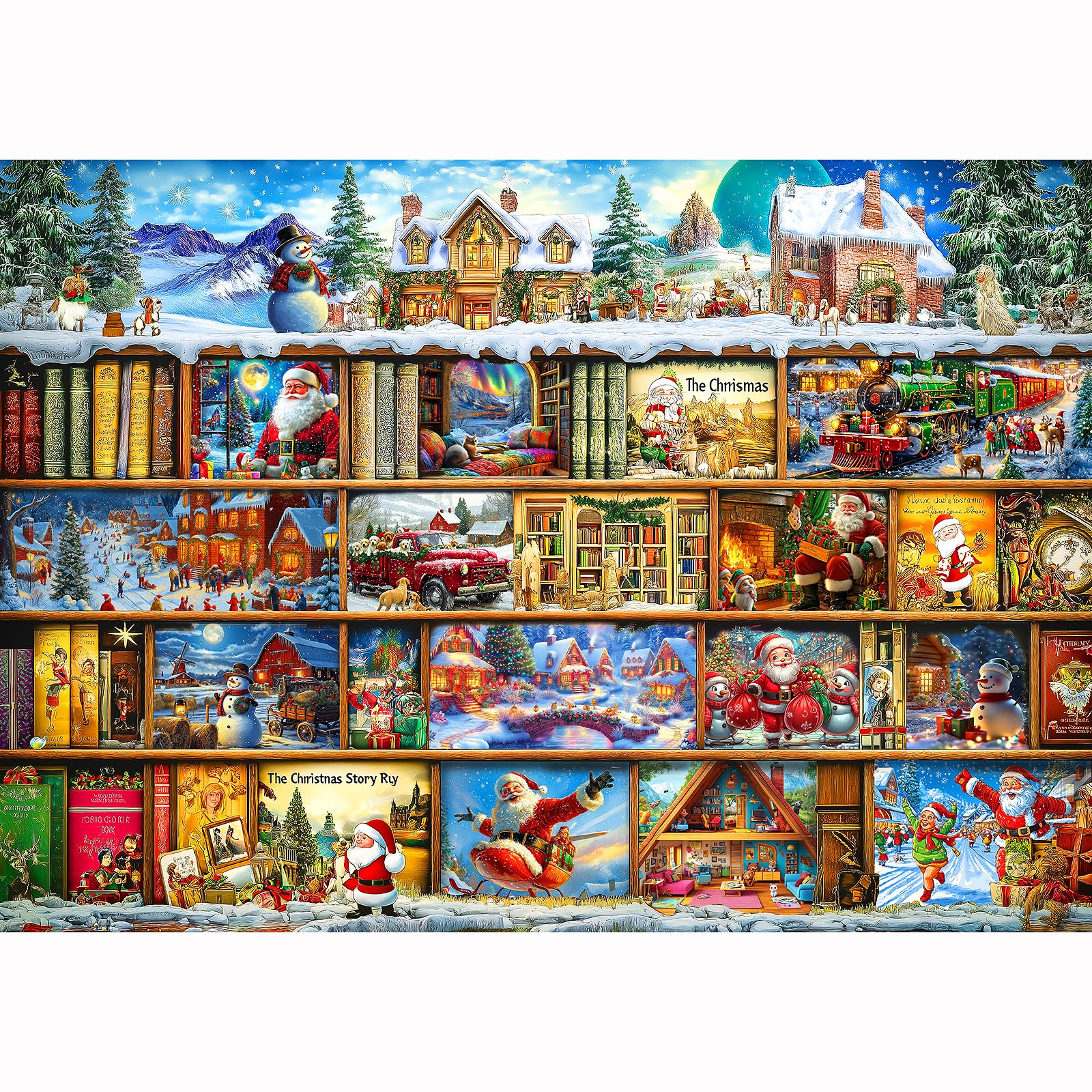 Blueforest Christmas 1000-piece puzzle with back letters guides efficient solving.