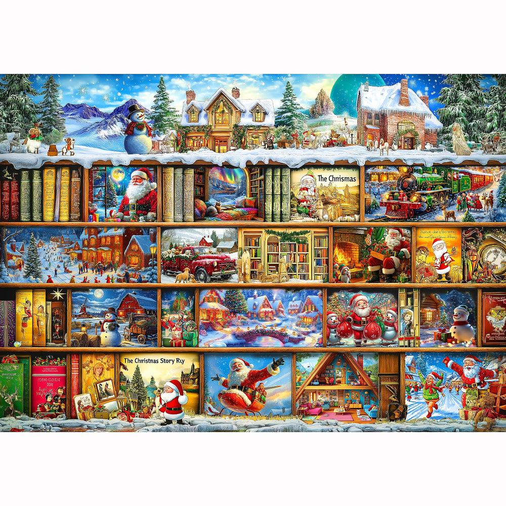 Blueforest Christmas 1000-piece puzzle with back letters guides efficient solving.