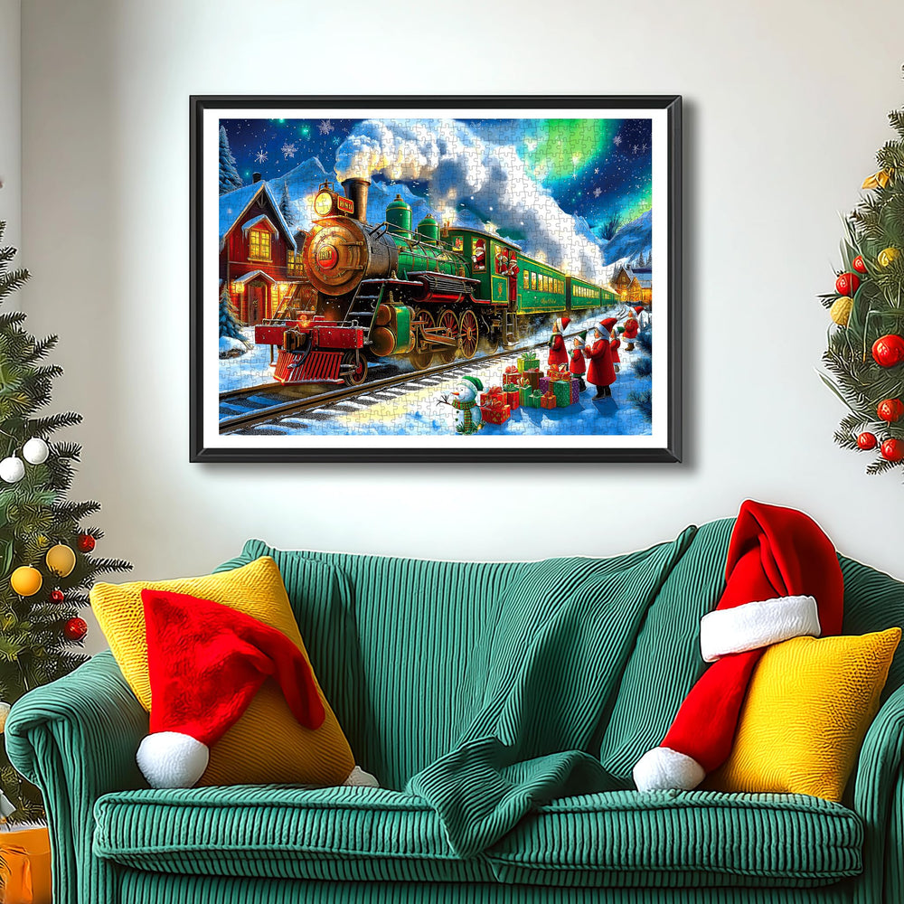 Blueforest puzzle cozy village scene for family holiday bonding.