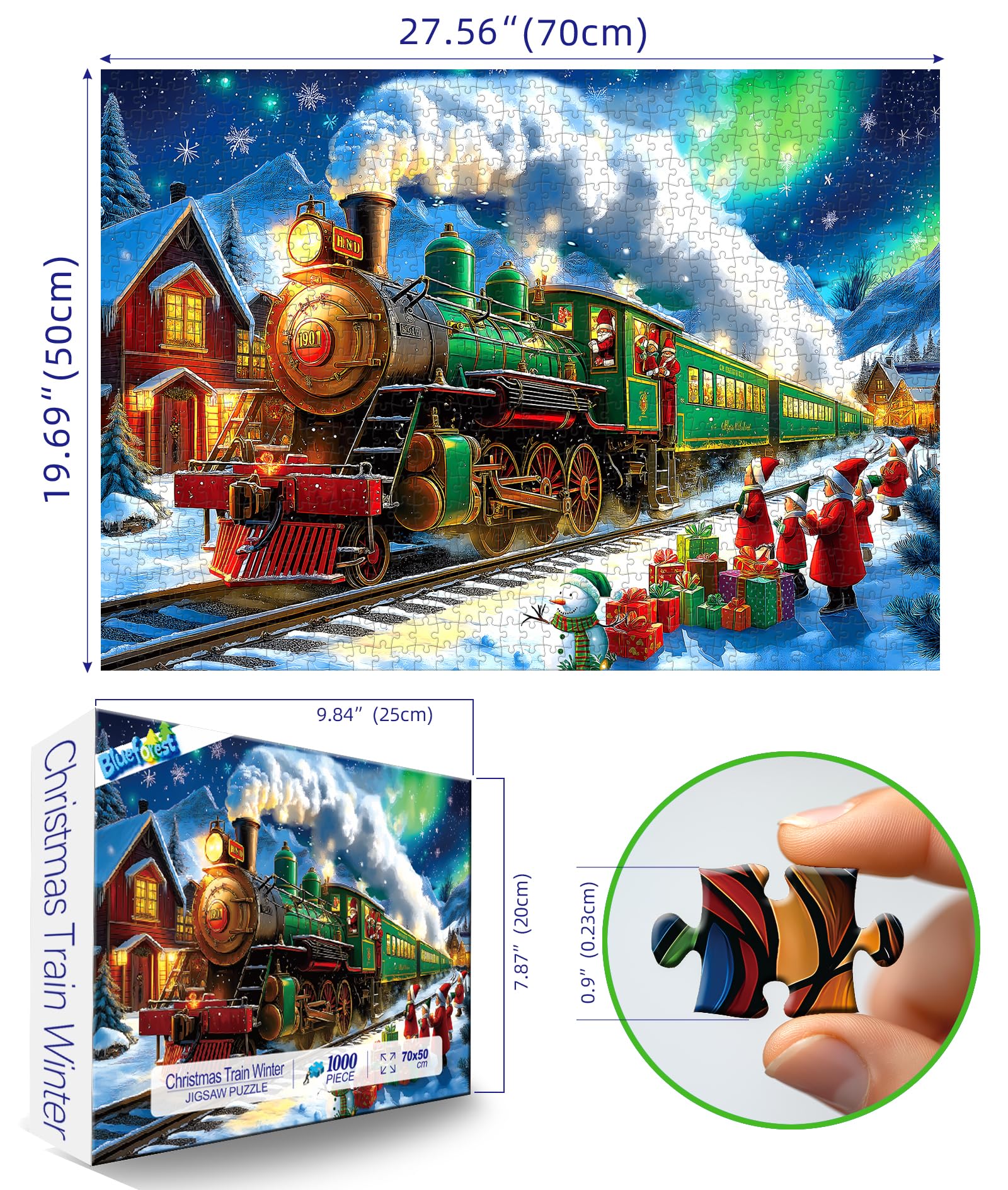 Blueforest puzzle snowy mountains scene promotes focused, mindful breaks.