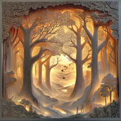 Blueforest Forest Sunset puzzle box with 500 pieces and vibrant colors