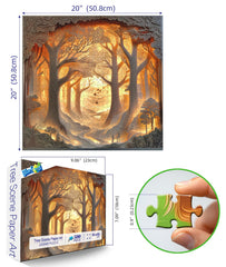 Blueforest Forest Sunset close-up shows layered depth for immersive puzzling