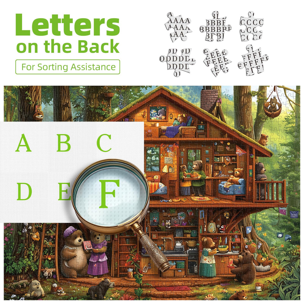 Blueforest hand-illustrated treehouse puzzle image inviting immersive exploration.