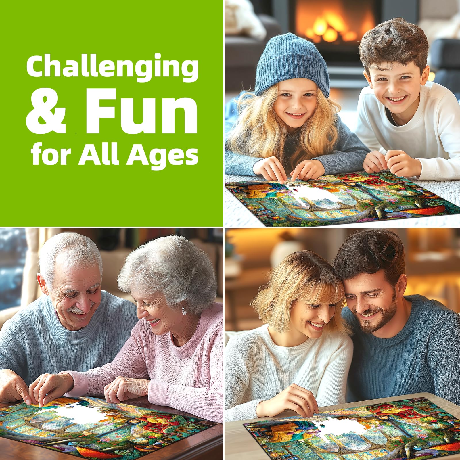 Blueforest lush plants and chairs—verdant details enhance calm puzzle time.