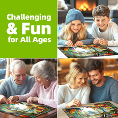 Blueforest lush plants and chairs—verdant details enhance calm puzzle time.