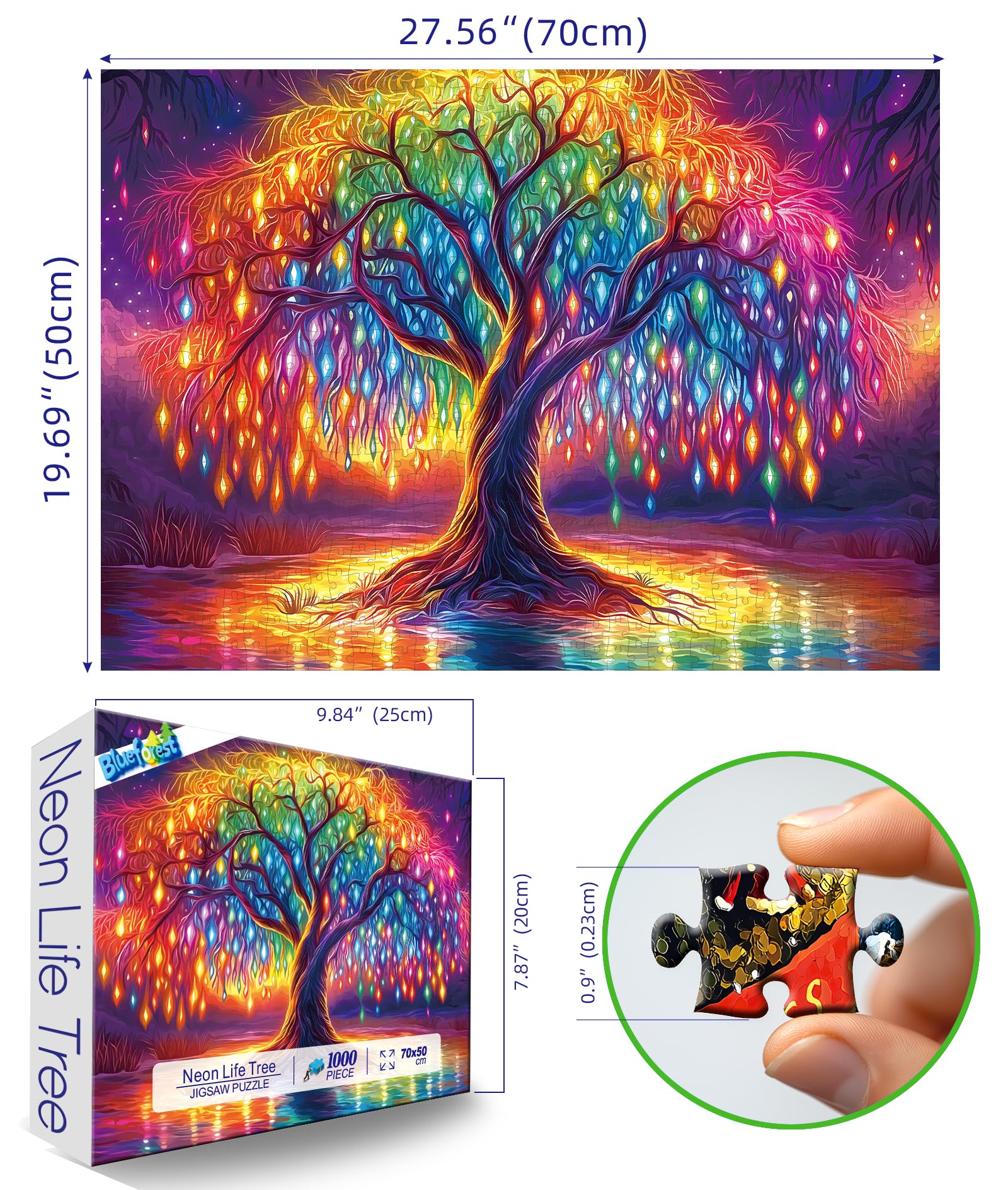 Blueforest Neon Life Tree pieces ensure smooth interlocks for durable play.