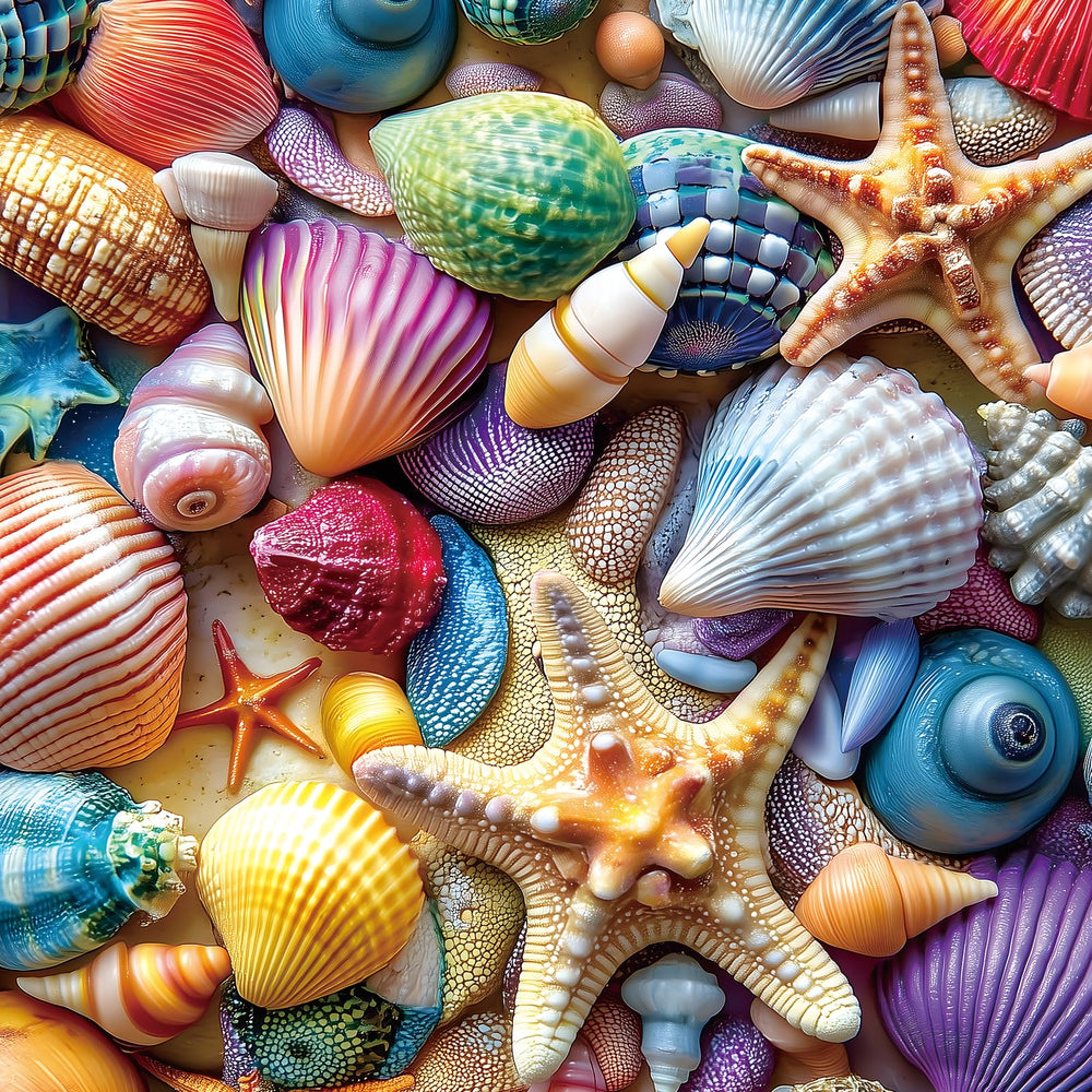 Blueforest Ocean seashells starfish puzzle pieces offer a calming, ocean-themed challenge