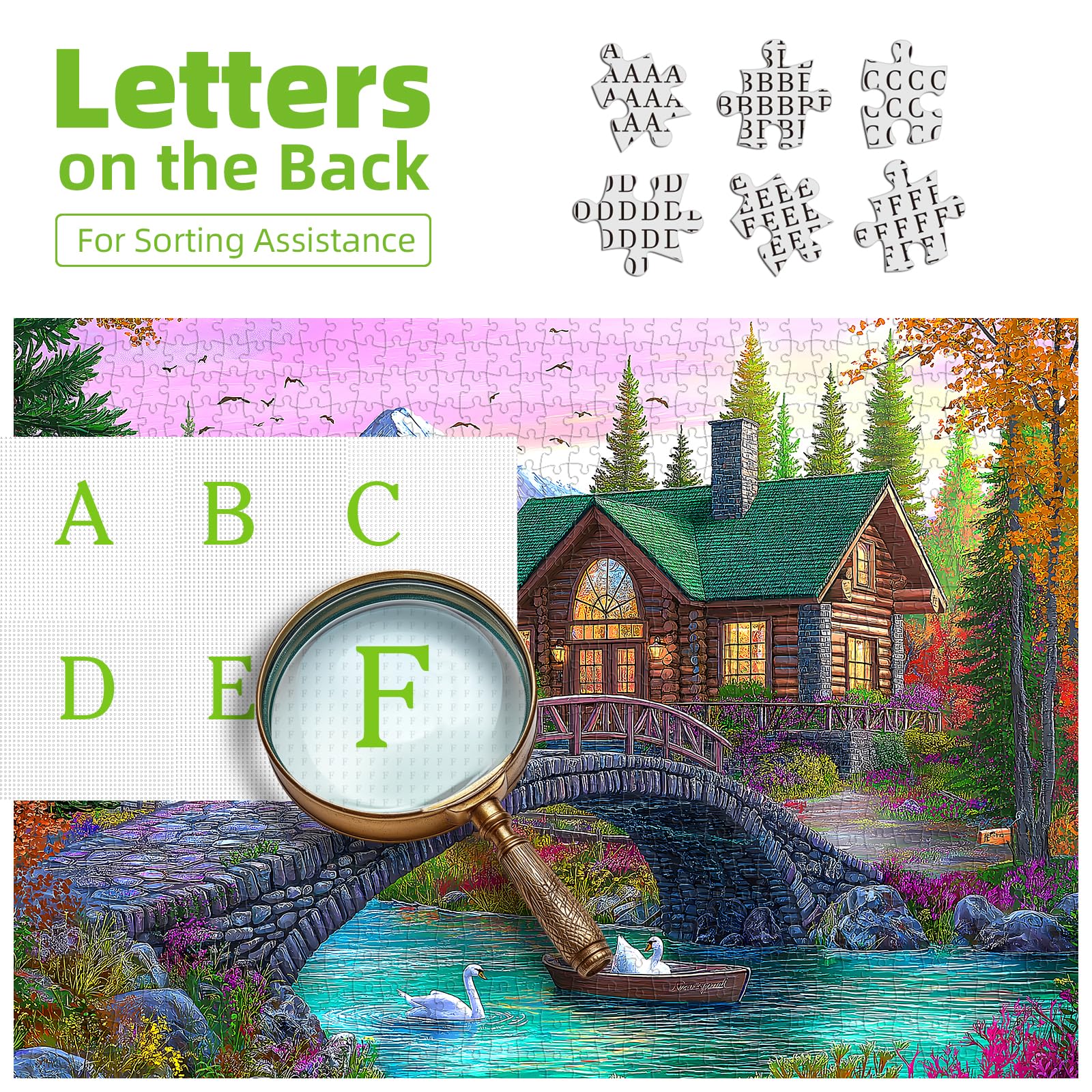 Blueforest snow-capped mountains puzzle for calm focus and inspiration.