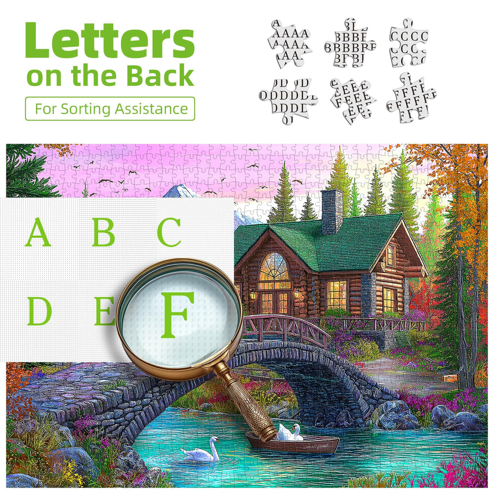 Blueforest snow-capped mountains puzzle for calm focus and inspiration.