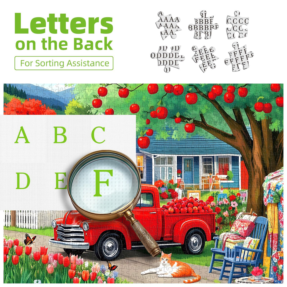 Blueforest Spring Countryside puzzle: blooming flowers adding color and charm to spaces.