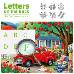 Blueforest Spring Countryside puzzle: blooming flowers adding color and charm to spaces.
